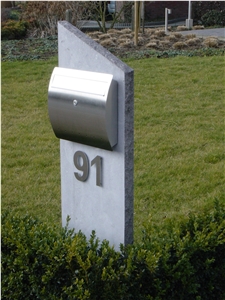 Customized Grey China Limestone Mailbox,Outdoor Limestone Mailbox Stone,Simply Style Mailbox Stone,Blue Limestone Mailbox