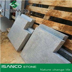 Dark Grey Granite Swimming Pool Coping, Padang Grey, China Impala Grey Flamed Swimming Pool Coping, Pool Terraces, Granite Paving Coping