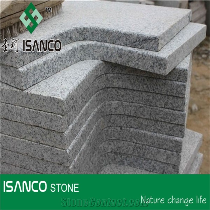 Dark Grey Granite Swimming Pool Coping, Padang Grey, China Impala Grey Flamed Swimming Pool Coping, Pool Terraces, Granite Paving Coping