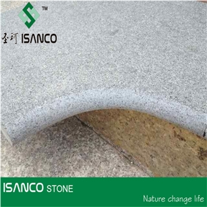 Dark Grey Granite Swimming Pool Coping, Padang Grey, China Impala Grey Flamed Swimming Pool Coping, Pool Terraces, Granite Paving Coping