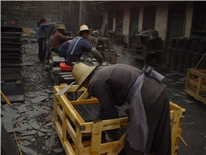 Exterior Slate Paving Stone Series Cutting Edge Natural Tiles Decoration Slate Flooring Tiles