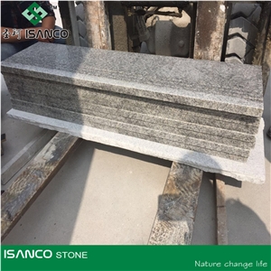 G383 Grey Granite Cut to Size Stairs & Steps, Bar with Full Bullnose Edge, Grey Granite Stair Riser