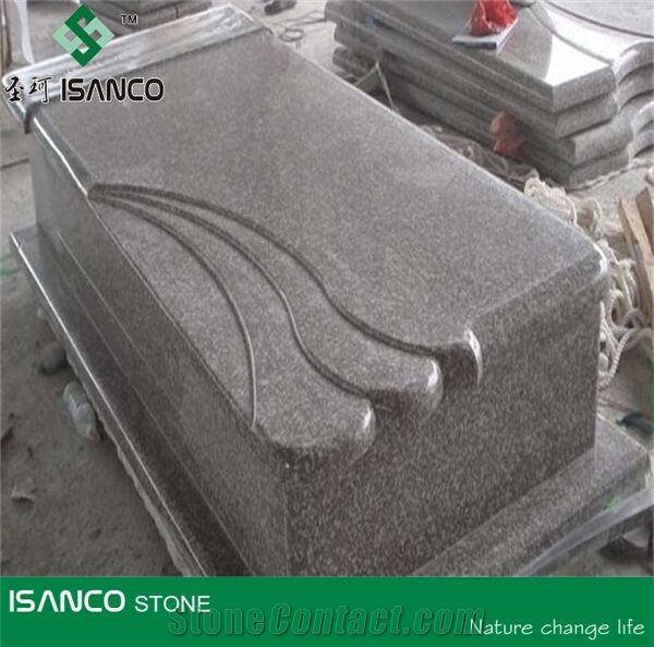 G664 Granite Tombstone Design Luna Pearl Granite Headstone Luoyuan Red Granite Gravestone Black Spots Brown Granite Western Style Monuments Luoyuan Violet Granite Western Style Tombstones Vibrant Rose