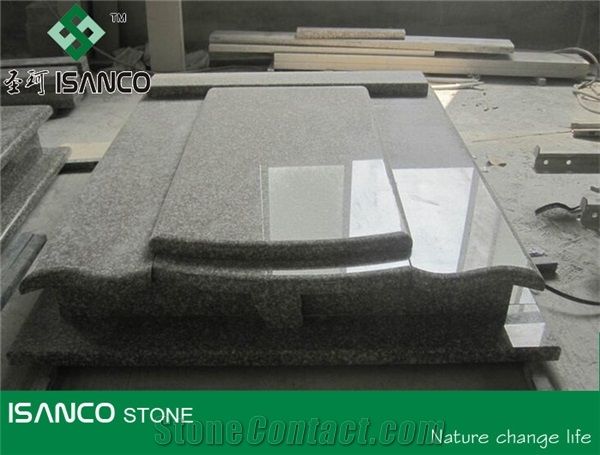 G664 Granite Tombstone Design Luna Pearl Granite Headstone Luoyuan Red Granite Gravestone Black Spots Brown Granite Western Style Monuments Luoyuan Violet Granite Western Style Tombstones Vibrant Rose