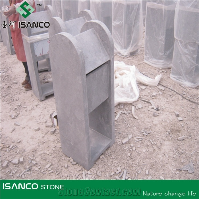 Granite Mailbox , Carving Stone Landscaping Postbox, Granite Letter Box, China Grey Granite Carving Mailbox,Natural Mailbox Stone