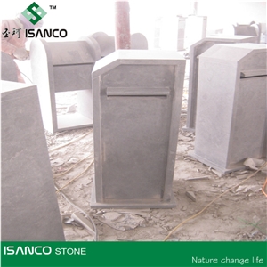 Granite Mailbox , Carving Stone Landscaping Postbox, Granite Letter Box, China Grey Granite Carving Mailbox,Natural Mailbox Stone