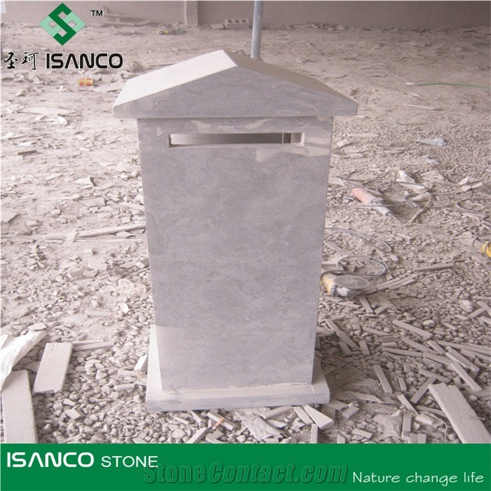 Granite Mailbox , Carving Stone Landscaping Postbox, Granite Letter Box, China Grey Granite Carving Mailbox,Natural Mailbox Stone