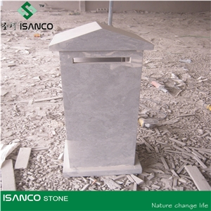 Granite Mailbox , Carving Stone Landscaping Postbox, Granite Letter Box, China Grey Granite Carving Mailbox,Natural Mailbox Stone