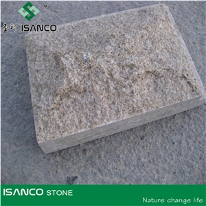 Granite Mushroom Stone, Yellow Granite Mushroomed Cladding, Granite Mushroom Stone for Wall Cladding /Wall Panel, Granite Exterior Wall Stone