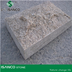 Granite Mushroom Stone, Yellow Granite Mushroomed Cladding, Granite Mushroom Stone for Wall Cladding /Wall Panel, Granite Exterior Wall Stone