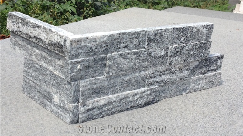 Gray Fantacy Granite Cultured Stone,Grey Ledge Stonesiding,Stone Wall Veneer Stone,Blue Black Slate Cultural Stone