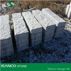 Grey Kerbstone with Split Face, Hand Cut Kerbstone, G341 Grey Granite Kerb Stone Natural Split, Rough-Picked Kerbstone, China Light Grey Granite Kerbs for Outside Road Stone