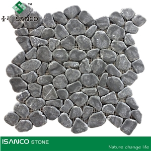 Grey Limestone Mosaic, Grey Limestone Mosaic Pebble Outside Walkway Pavers