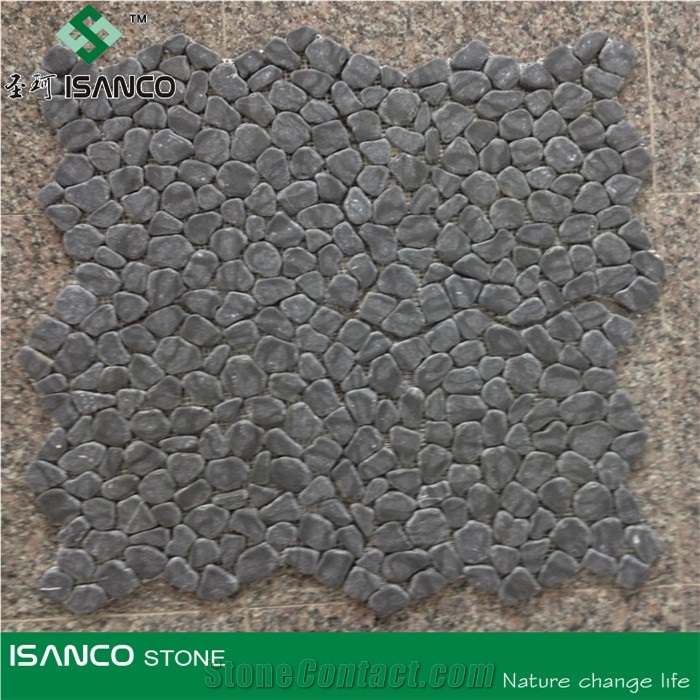 Grey Limestone Mosaic, Grey Limestone Mosaic Pebble Outside Walkway Pavers