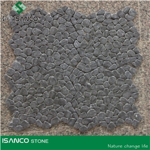 Grey Limestone Mosaic, Grey Limestone Mosaic Pebble Outside Walkway Pavers