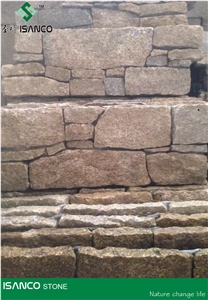 Random Yellow Stone Walling Tiles Bricks Pattern Irregular Stone Building Stones 3d Wall Panels Natural Rusty Slate Wall Stone Building Ornaments