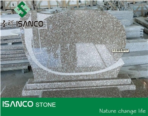 Red Granite Gravestone High Polished Best Quality Customized Headstones Professional Tombstone Design Factory Single Monuments G368 Red Granite Custom Monuments