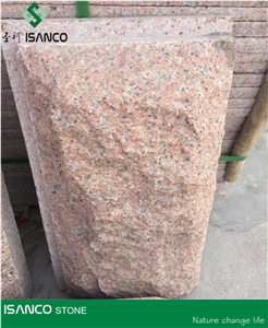 Red Granite Mushroomed Cladding Peninsula Red Granite Mushroomed Stone Shidao Red Granite Mushroom Wall Cladding G386 Red Granite Mushroom Stone Split Face Mushroom Stone Shandong Red Granite