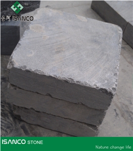 Shandong Blue Stone Cube Stone Tumbled Stone Driveway Paving Stone Antique Blue Stone Paving Sets Exterior Pattern Decorative Blue Stone Walkway Pavers