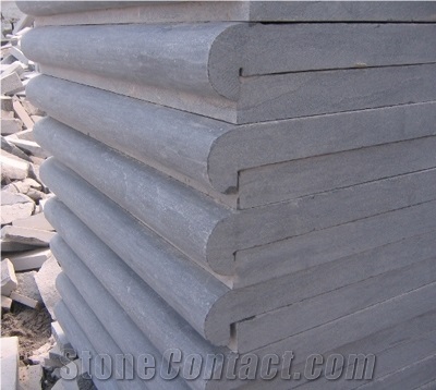 Shandong Blue Stone Pool Coping Tiles Bullnose Bluestone Pool Coping
