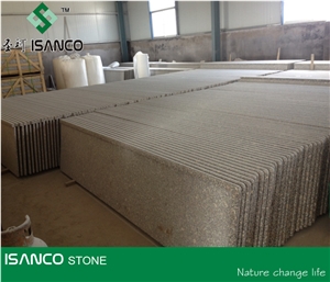 Shandong Brown Granite Table Top Design Pearl Brown Granite Work Tops Solid Surface Table Tops Congo Pearl Granite Reception Desk Big Flower Pearl Flower Granite Reception Counter Right Angle Edges
