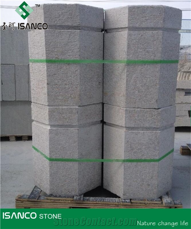 Shandong Grey Granite Car Parking Stone G341 Granite Parking Barriers Grey Sesame Granite Parking Stone Sesame Grey Granite Parking Curbs Gray Granite Roadblock Stumbling Stone