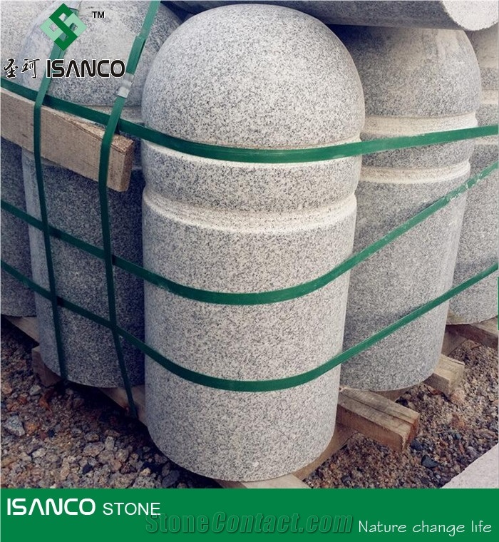Shandong Grey Granite Car Parking Stone G341 Granite Parking Barriers Grey Sesame Granite Parking Stone Sesame Grey Granite Parking Curbs Gray Granite Roadblock Stumbling Stone
