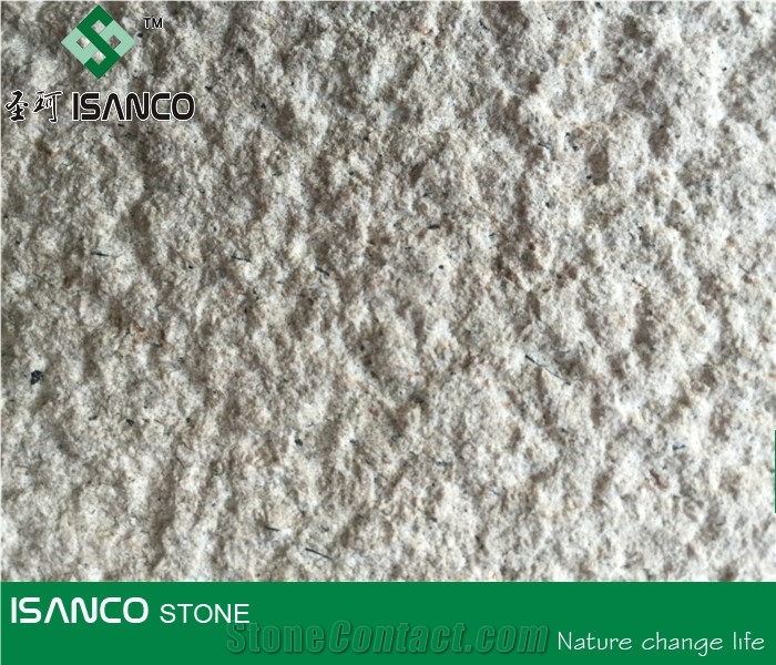 Shandong White Limestone Tiles Bush-Hammered Limestone Flooring Cream Limestone Wall Covering Light Beige Color Limestone Slabs Best Quality Limestone Wall Tiles with Cheapest Price for Wholesaling
