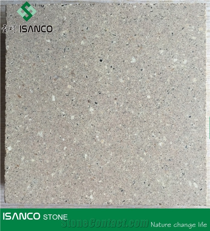Shandong White Limestone Tiles Bush-Hammered Limestone Flooring Cream Limestone Wall Covering Light Beige Color Limestone Slabs Best Quality Limestone Wall Tiles with Cheapest Price for Wholesaling
