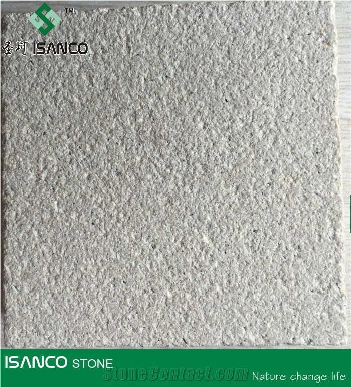 Shandong White Limestone Tiles Bush-Hammered Limestone Flooring Cream Limestone Wall Covering Light Beige Color Limestone Slabs Best Quality Limestone Wall Tiles with Cheapest Price for Wholesaling
