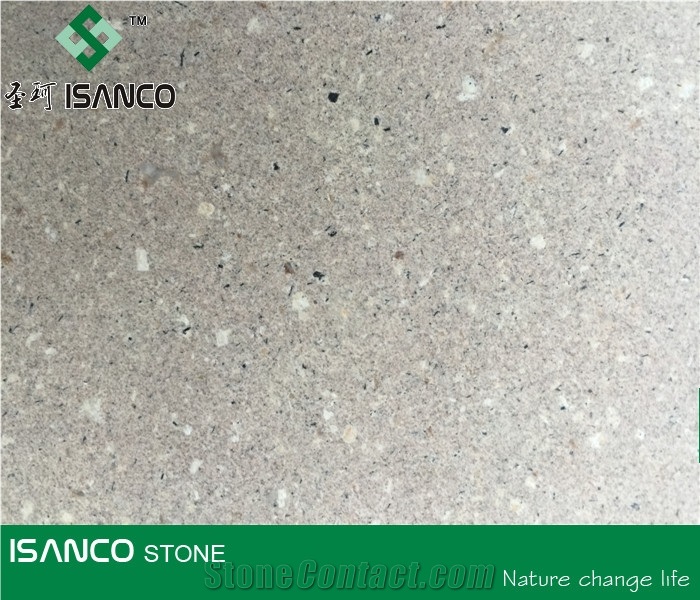 Shandong White Limestone Tiles Bush-Hammered Limestone Flooring Cream Limestone Wall Covering Light Beige Color Limestone Slabs Best Quality Limestone Wall Tiles with Cheapest Price for Wholesaling