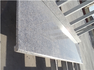 White Granite Types Materials Bath Tops,Vanity Tops,Countertops,Edge Bullnose Polished Under Hole with Splash Bathroom Tops