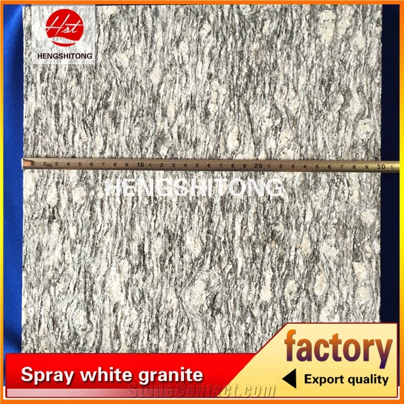 G418 Cut to Size Spray White Granite,Flamed Granite Stone