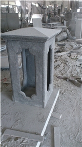 FuDing Black G684 Basalt  Cutted black China Gate Columns
