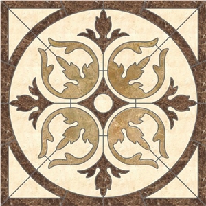 Waterjet Inlayed Marble Medallions