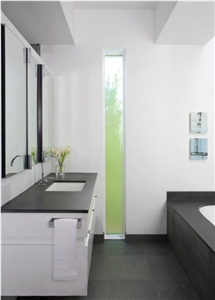 Montauk Black Brazil Slate Bath Counter Top, Floors