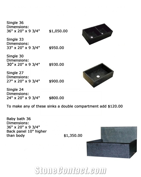 Black Minas Soapstone Sinks