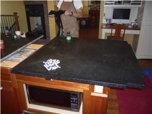 Brazilian Mirasol Black Soapstone Kitchen Countertops