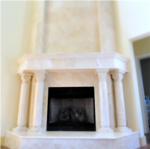 Peruvian Limestone Fireplaces