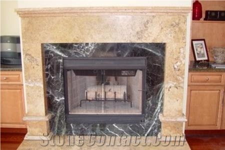 Peruvian Limestone Fireplaces