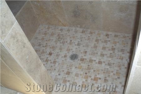 Peruvian Travertine Fiorito Travertine Bathroom Design