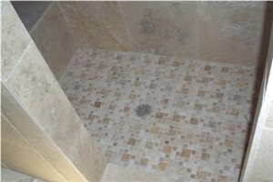 Peruvian Travertine Fiorito Travertine Bathroom Design