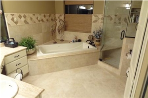 Peruvian Travertine Fiorito Travertine Bathroom Design
