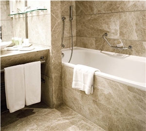 Light Emperador Marble Tiles, Master Bathroom Decoration