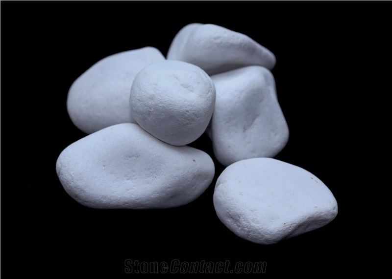 Sivec White Marble Pebbles