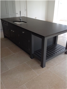 Honed Black Granite Island Worktop