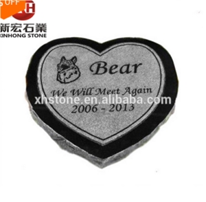 Black Granite Animal Tombstone with New Design, Pet Monuments