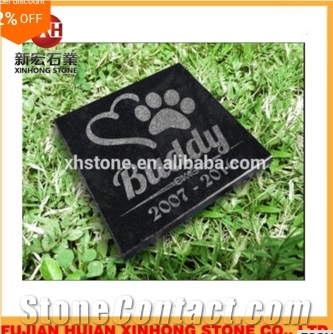Black Granite Animal Tombstone with New Design, Pet Monuments