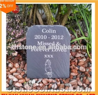 Black Granite Animal Tombstone with New Design, Pet Monuments