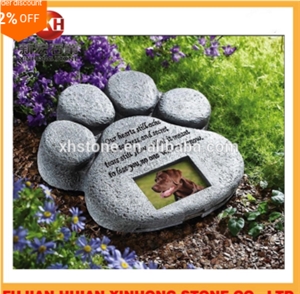 Black Granite Animal Tombstone with New Design, Pet Monuments